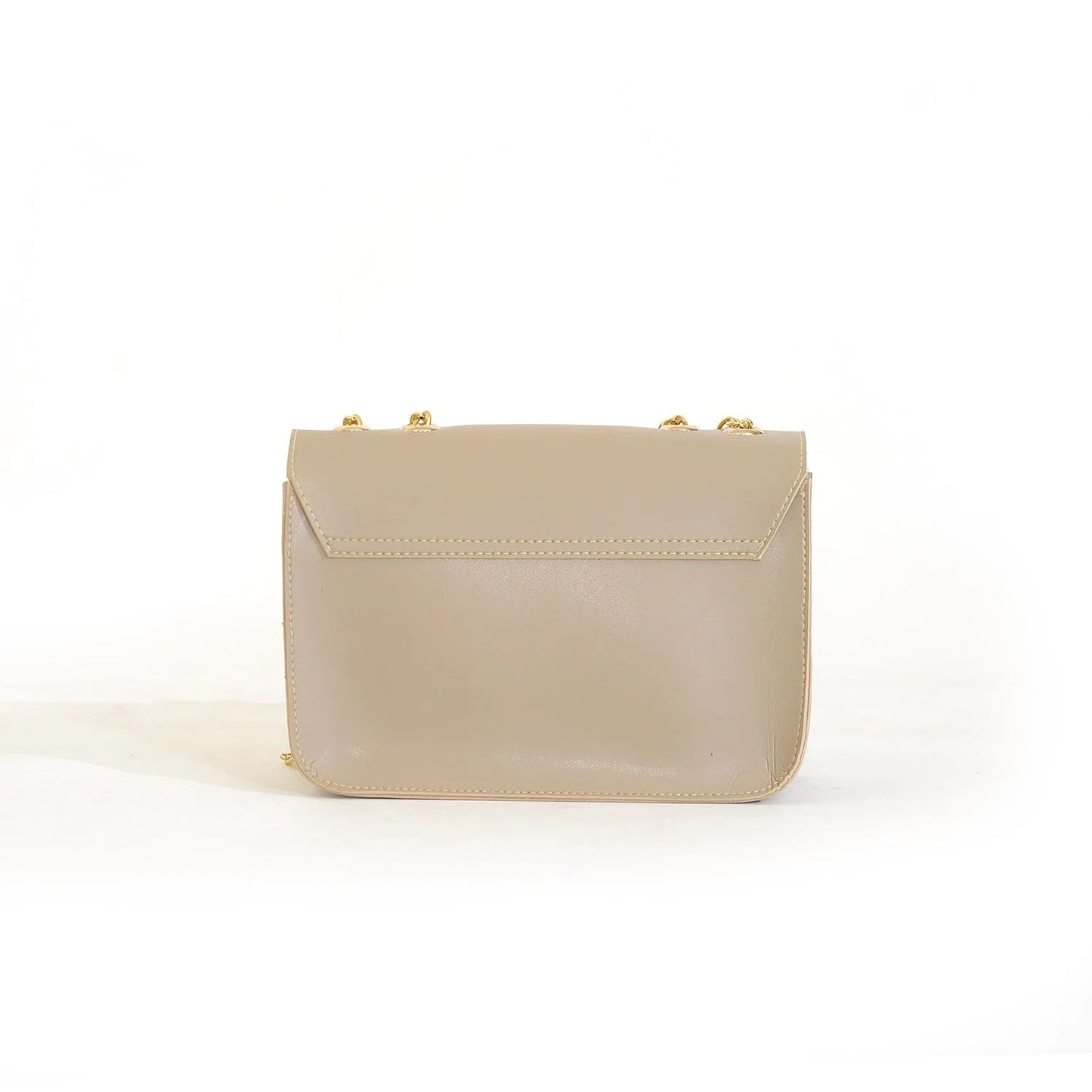 2 Pcs PU leater Hand bag With Long Golden Chain For Girls